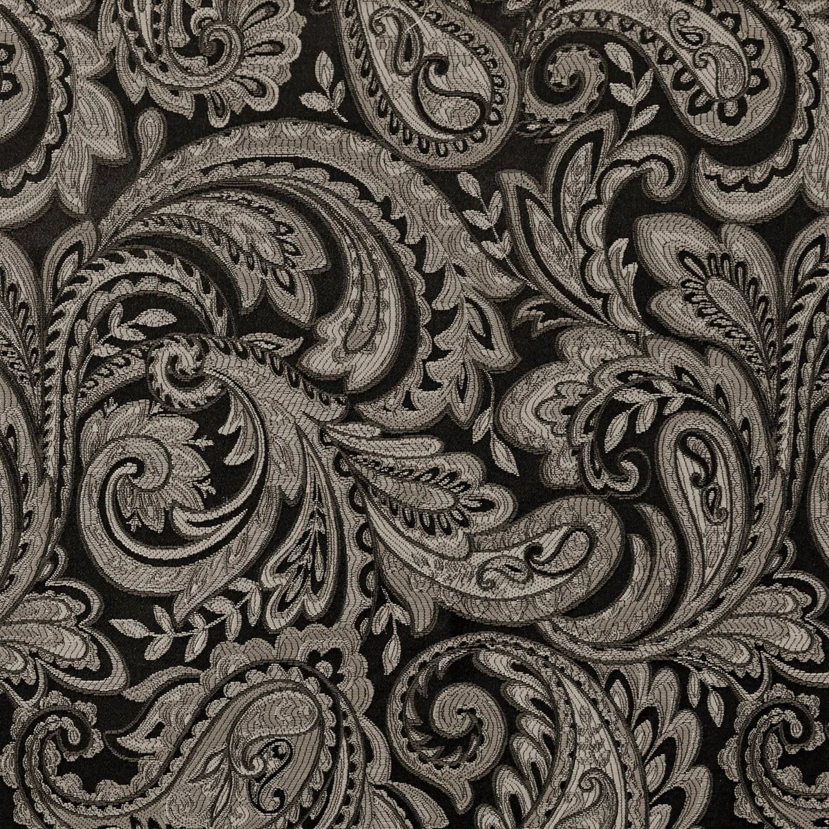 Aubrey Jacquard Black Curtain Panel Pair 50x84" (Set of 2)