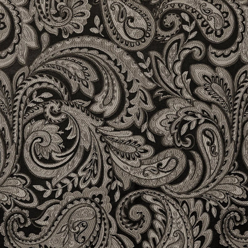Aubrey Jacquard Black Curtain Panel Pair 50x84" (Set of 2)