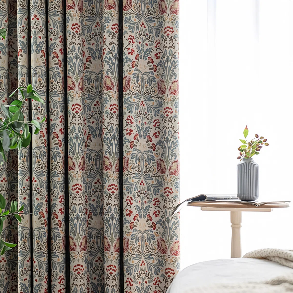 Kyle Cotton Blend Room Darkening Curtain Panel Pair (Set of 2)