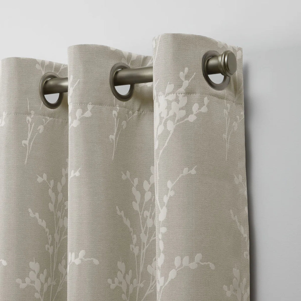 Nicole Miller Turion Floral Room Darkening Blackout Grommet Top Curtain Panel Pair (Set of 2)