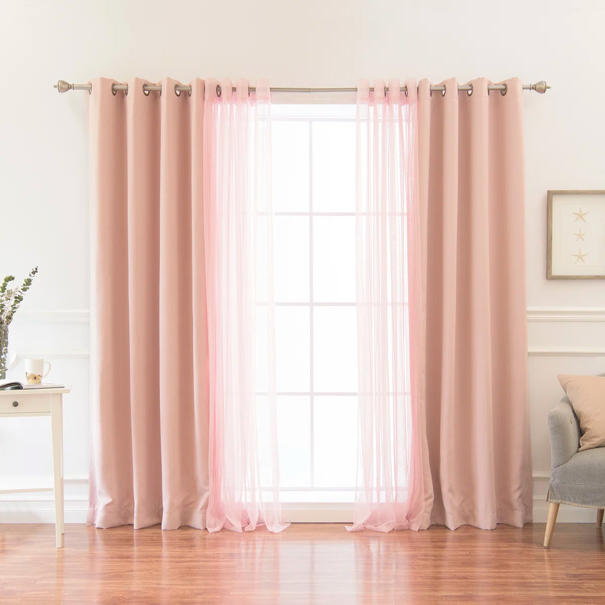 Sonja Polyester Room Darkening Sliding Panel Pair (Set of 4)