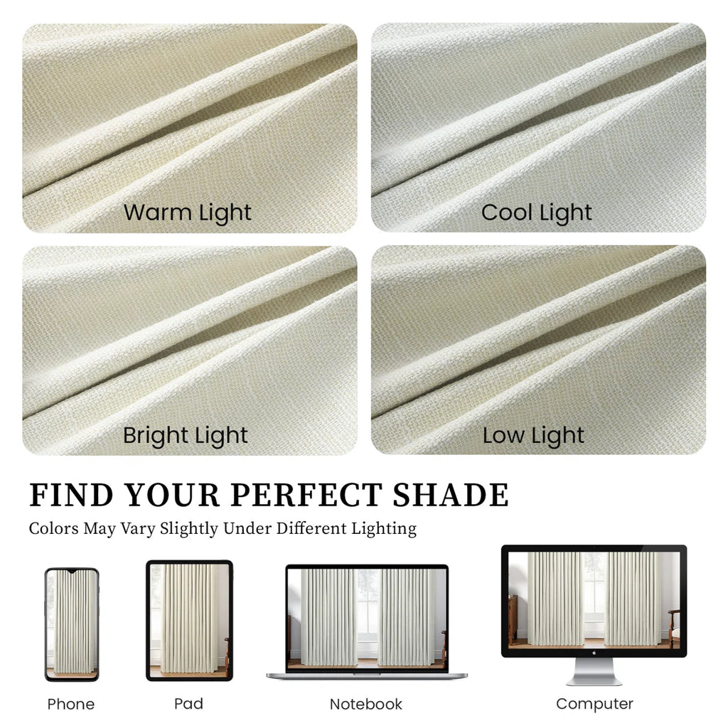 Pinch Pleated Curtains,Full Blackout Drapes Back Tab Pinch Pleat Curtain with Hooks+Rings (Set of 2)