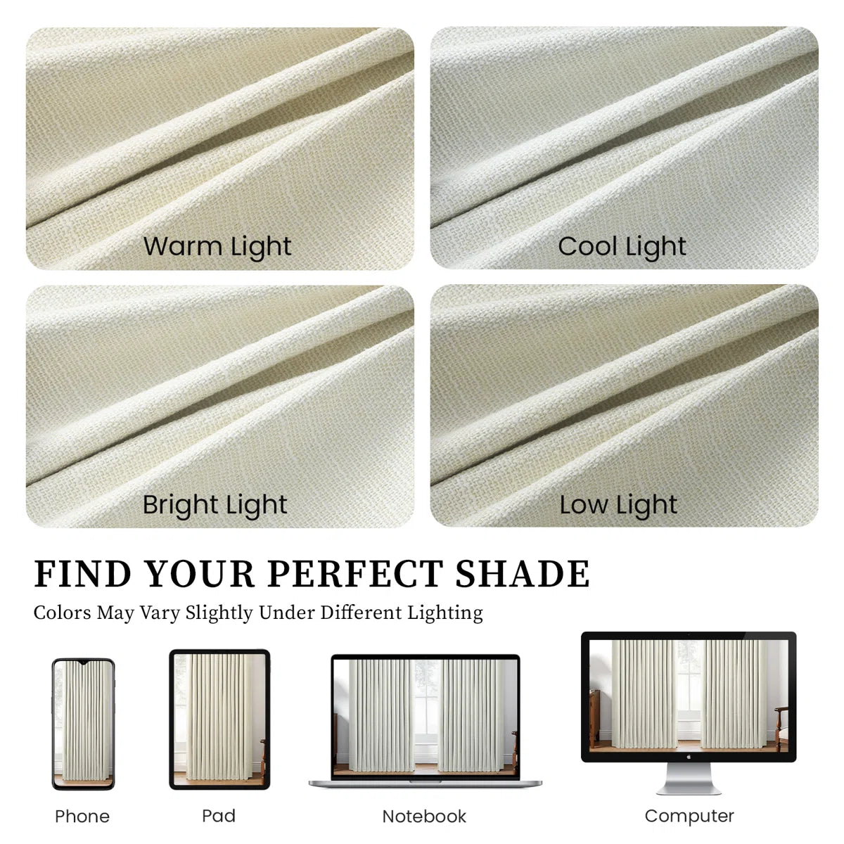 Pinch Pleated Curtains,Full Blackout Drapes Back Tab Pinch Pleat Curtain with Hooks+Rings (Set of 2)