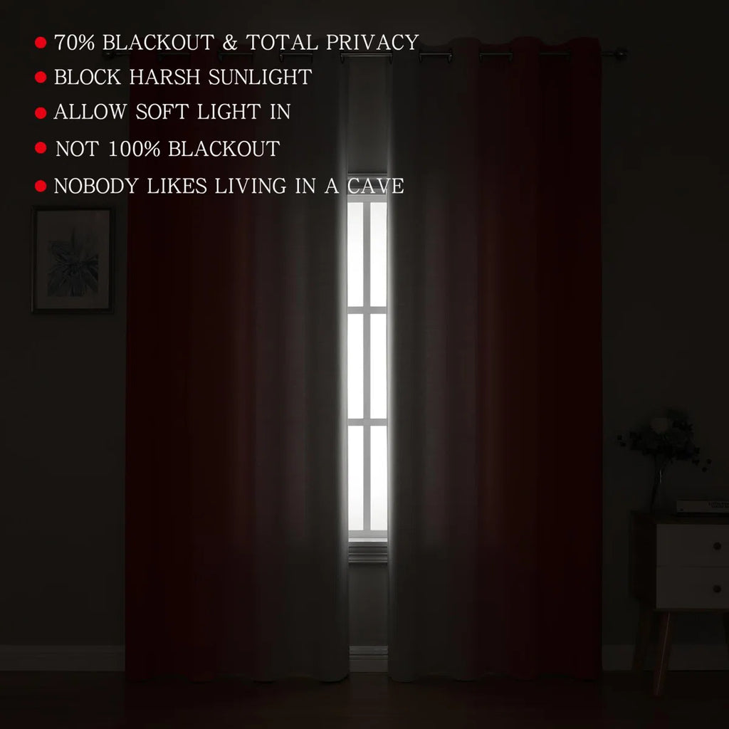 Ombre Blackout Curtains 4 Pcs Set Mix & Matched - 2 Pcs Leaf Sheer Lace & 2 Pcs Ombre Blackout Room Darkening Window Curtains for Bed Room Living Room 84 Inch Long Grommet Thermal Insulated Sunlight Blocking Noise Reducing Pink Color (Set of 4)